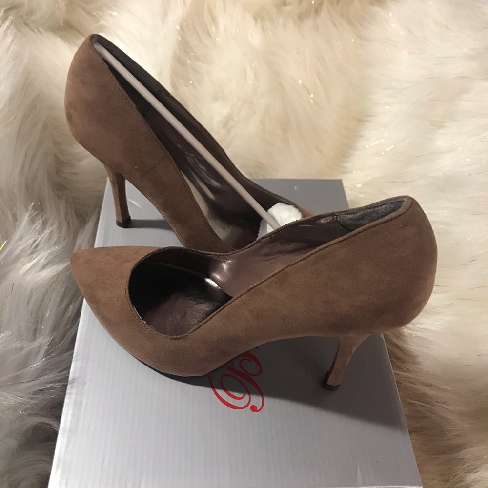 4 inch Suede Blush Heels